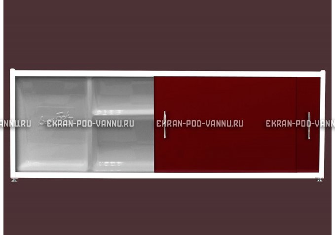 Экран с полочкой - Бордо – купить по цене 6880 руб. в интернет-магазине в городе Омск картинка 1