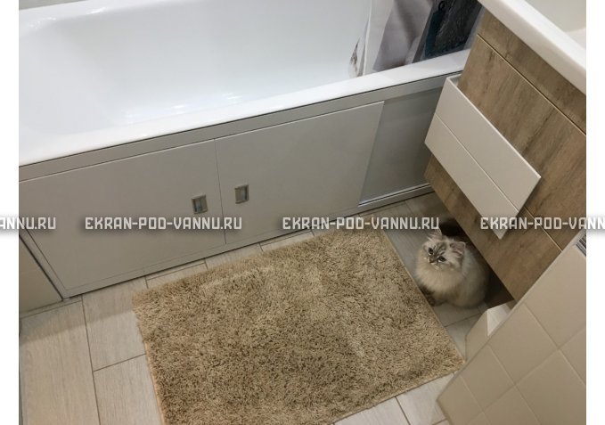 Экран из МДФ EMMY Монро 170 белый в алюминиевой раме – купить по цене 6400 руб. в интернет-магазине в городе Омск картинка 2