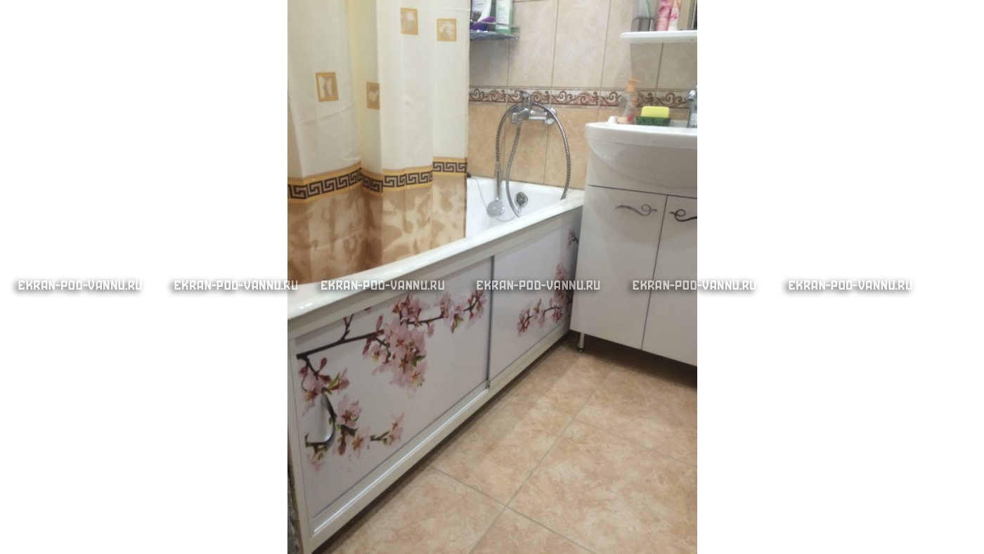 Раздвижной ФОТО экран - Белая акация – купить по цене 8500 руб. в интернет-магазине в городе Омск картинка 8