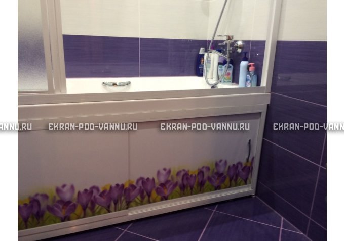 Экран на роликах EUROPLEX  Ирисы – купить по цене 12400 руб. в интернет-магазине в городе Омск картинка 3