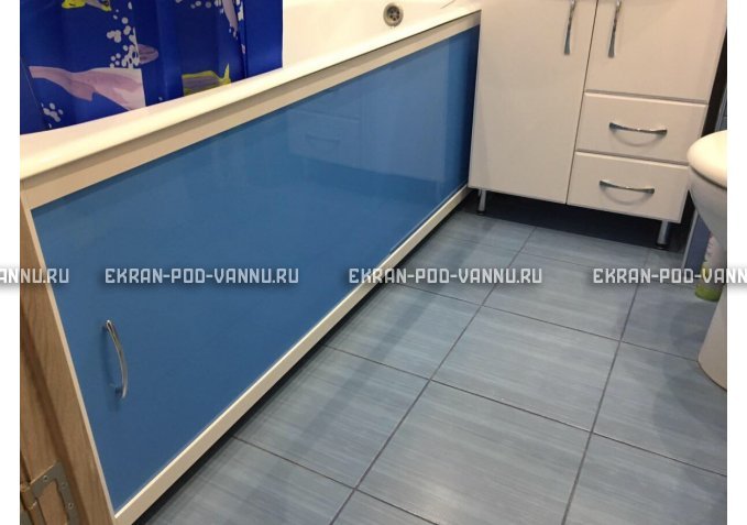 Раздвижной экран EUROPLEX Комфорт голубой – купить по цене 6750 руб. в интернет-магазине в городе Омск картинка 1