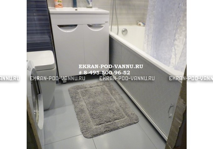 Раздвижной экран EUROPLEX Комфорт Серебро колотый лед – купить по цене 6550 руб. в интернет-магазине в городе Омск картинка 2