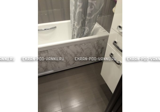 Раздвижной экран EUROPLEX Комфорт серый мрамор – купить по цене 6250 руб. в интернет-магазине в городе Омск картинка 3