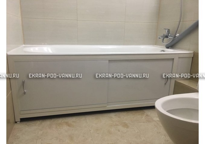 Экран  EUROPLEX Роликс белый с вставкой – купить по цене 10400 руб. в интернет-магазине в городе Омск картинка 4