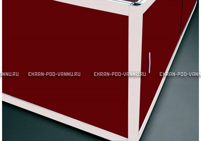 Торцевой экран EUROPLEX Комфорт бордовый – купить по цене 8760 руб. в интернет-магазине в городе Омск картинка 1