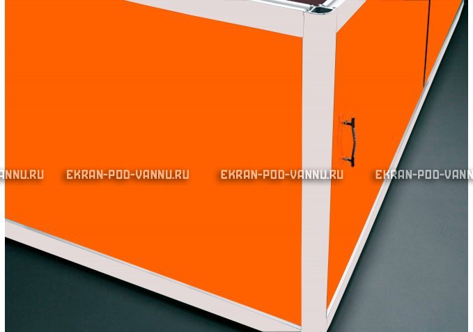 Угловой экран EUROPLEX Комфорт оранжевый – купить по цене 8180 руб. в интернет-магазине в городе Омск картинка 1
