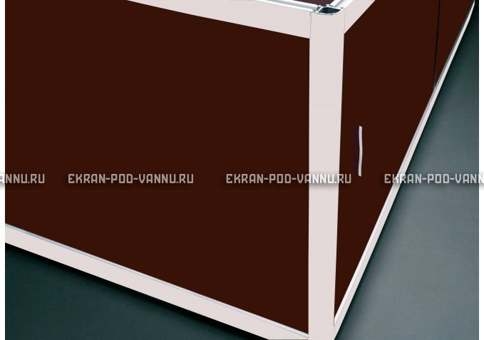 Угловой экран EUROPLEX Комфорт шоколад – купить по цене 8180 руб. в интернет-магазине в городе Омск картинка 1