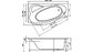 Акриловая ванна 1MarKa Gracia 150x94 – купить по цене 19400 руб. в интернет-магазине в городе Омск картинка 8